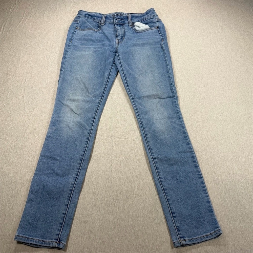 American Eagle Super Stretch Jegging Jeans Womens 2‎ Short Light Wash Blue
